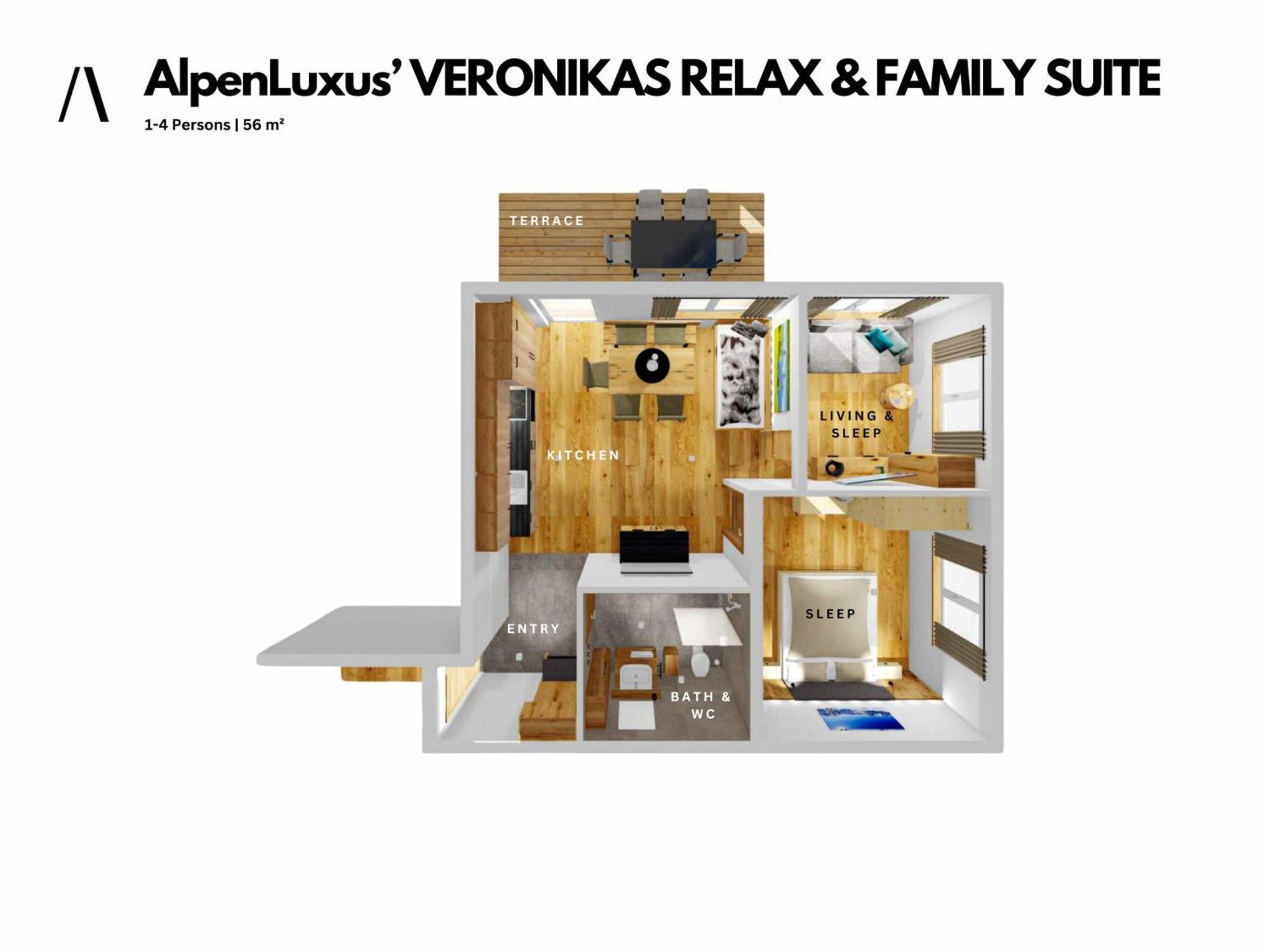 Veronikas Relax & Family Suite - Sun Terrace And Car Park By Alpenluxus Appartements Fügen Eksteriør billede